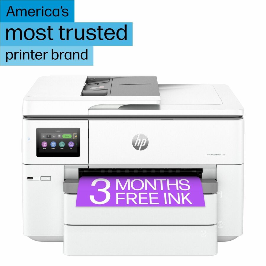 Imprimante jet d'encre multifonction filaire et sans fil HP Officejet Pro 9730e - Couleur