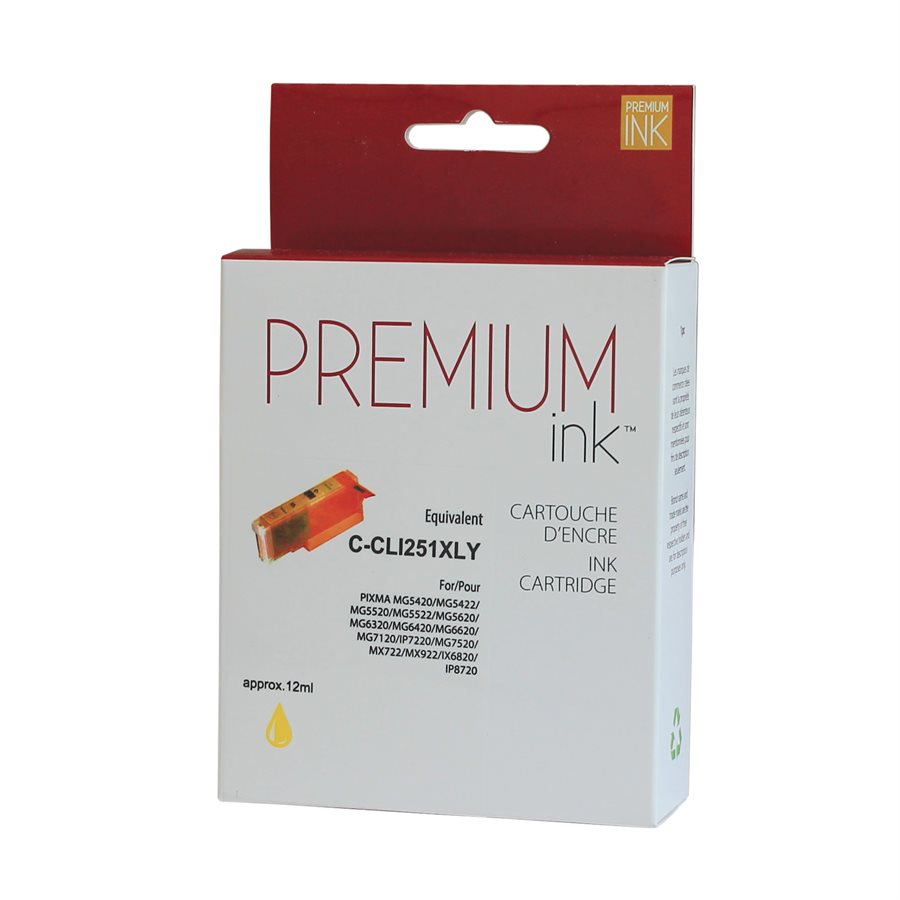 Canon CLI-251XL Yellow Alternative Premium Ink
