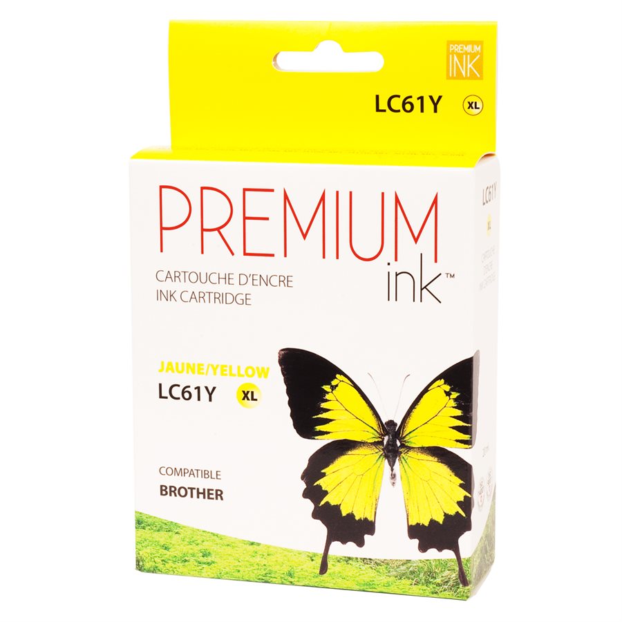 Brother LC61XL Alternative Yellow Premium Ink