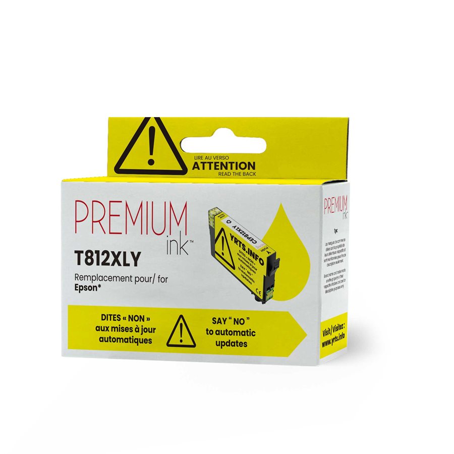 Epson T812XL420 Alternative Premium Ink YRTS Yellow