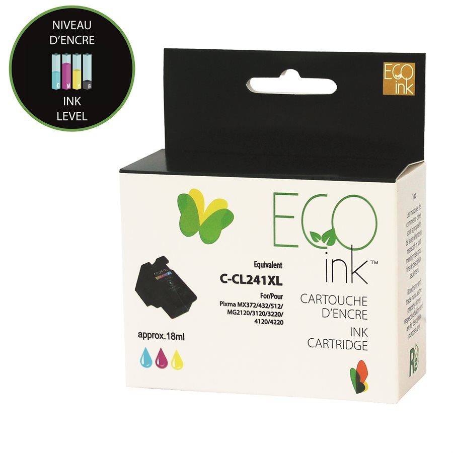 Cartouche d'encre couleur EcoInk reconditionnée Canon CL-241XL