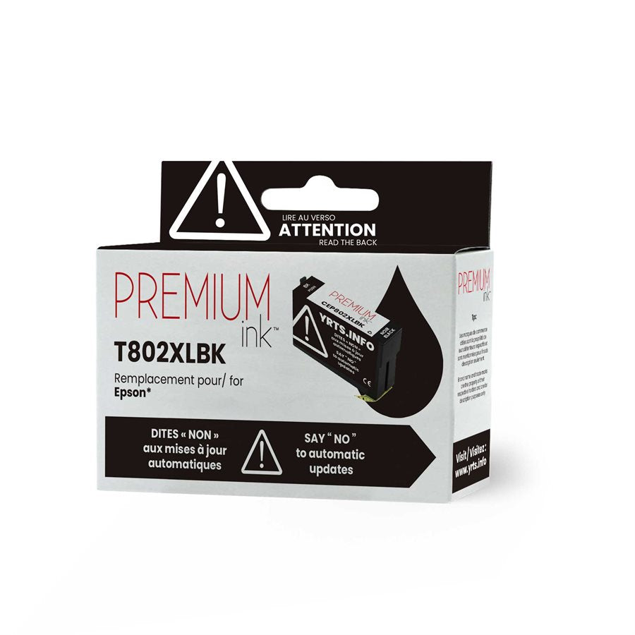 Epson T802XL Alternative Premium Ink YRTS Black 2.6K