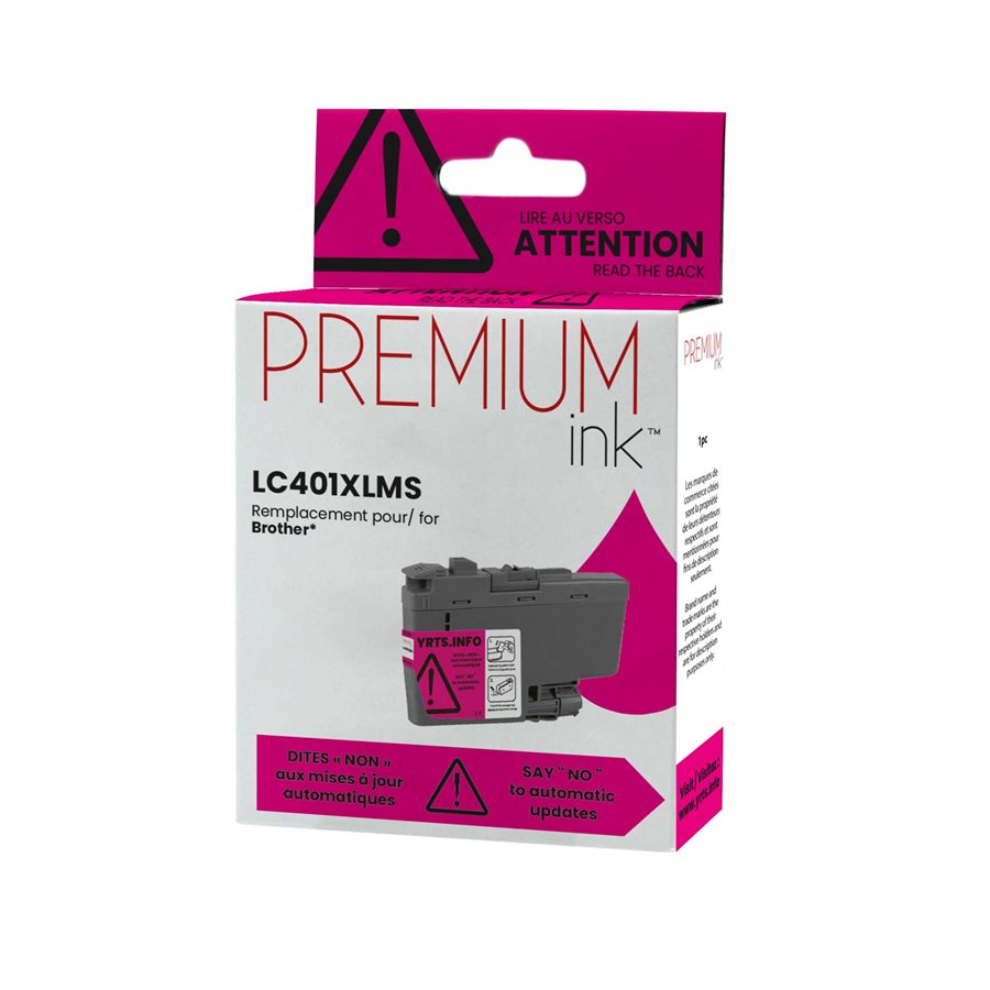Brother LC401XLMS Alternative Premium Ink Dye Magenta 500 copies