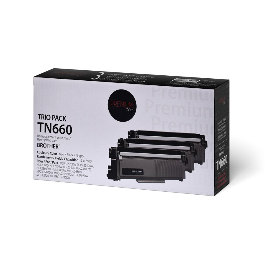 Brother TN660 Alternative Premium Tone Trio Pack 2.6K