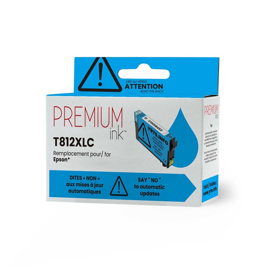 Epson T812XL220 Alternative Premium Ink YRTS Cyan
