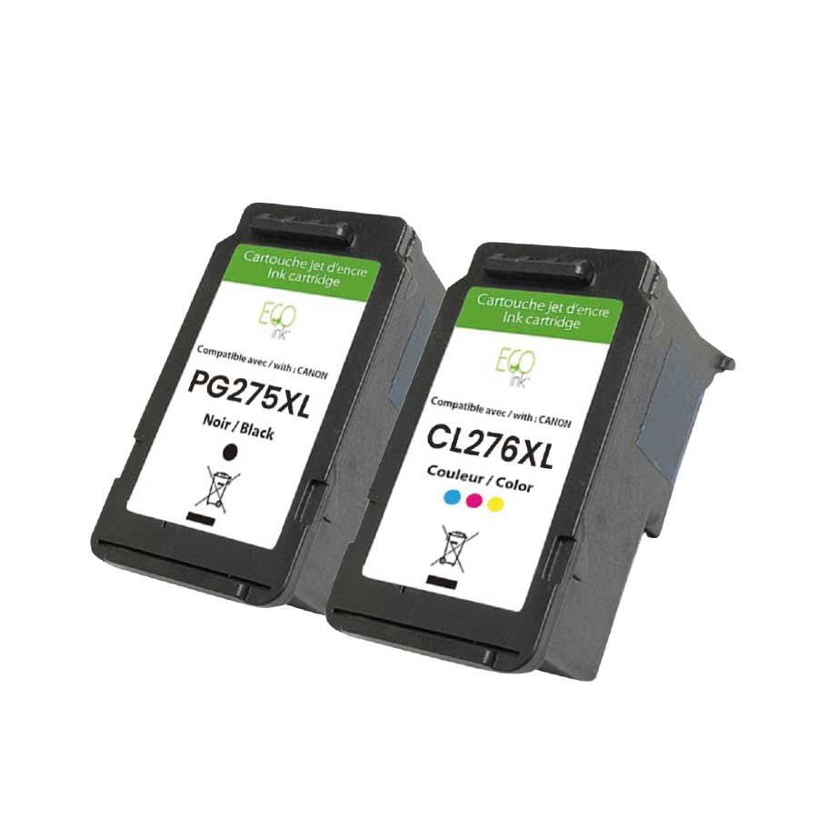 Pack économique Canon PG275XL/CL276XL Ecoink