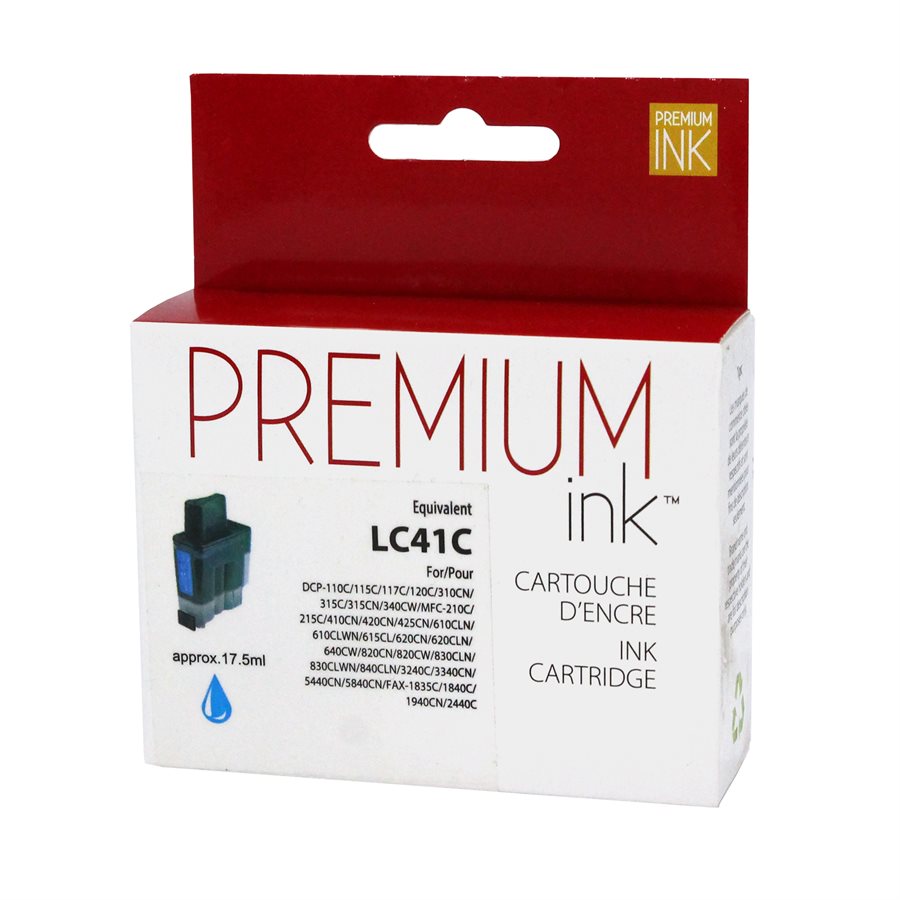 Brother LC41 Alternative Cyan Premium Ink