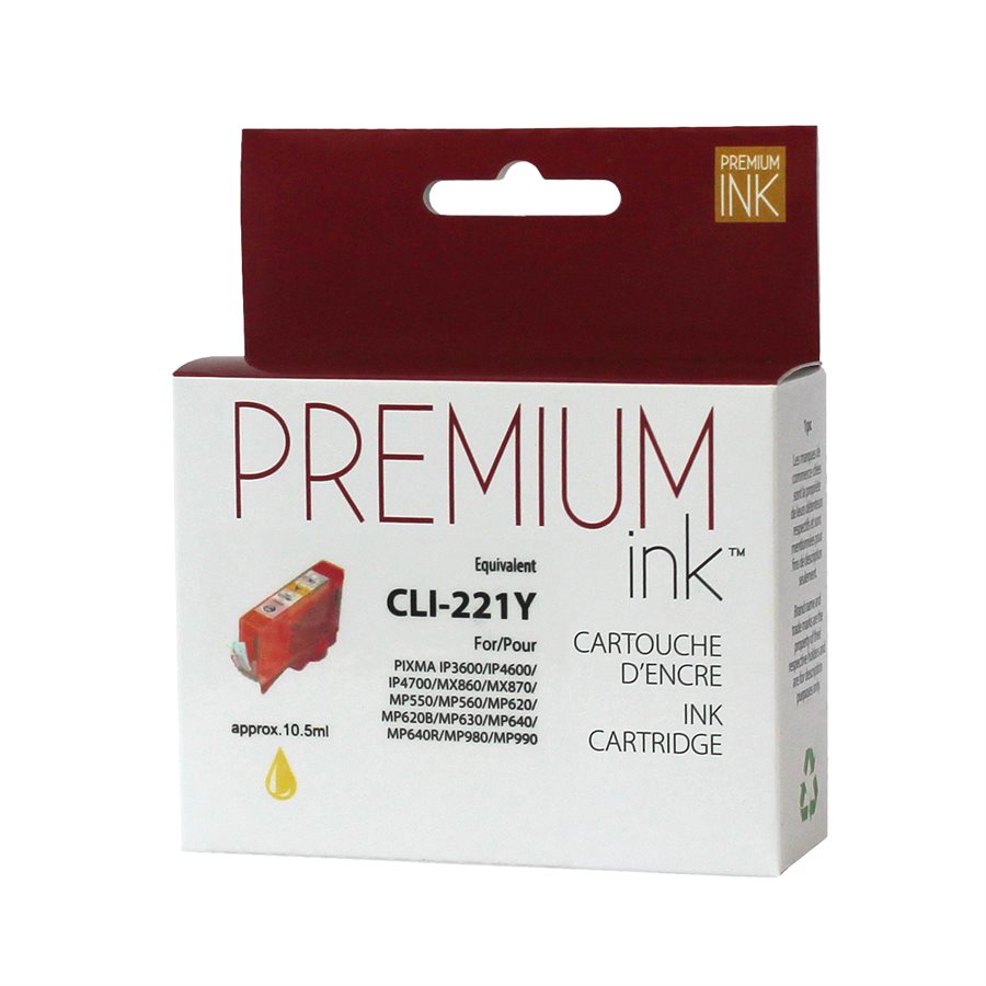 Canon CLI-221 Alternative Yellow Premium Ink
