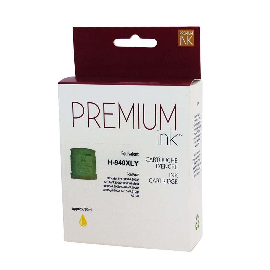 Encre jaune premium reconditionnée HP n° 940XL C4909A