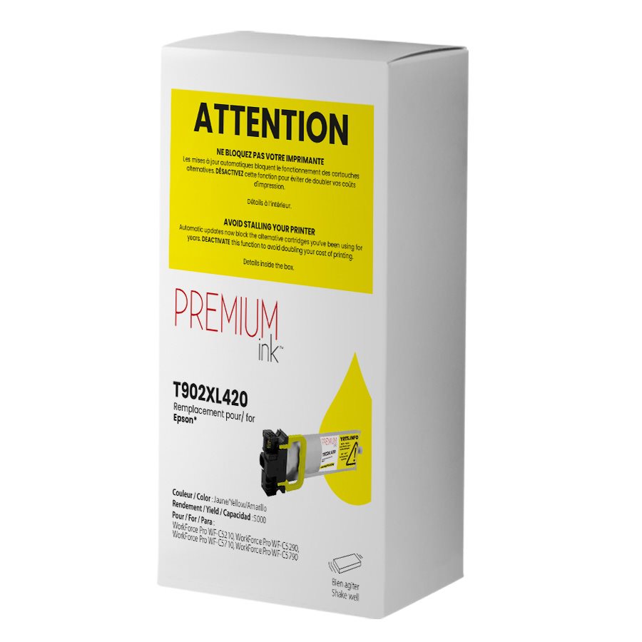 Epson T902XL420 Alternative Premium Ink Yellow Pigment