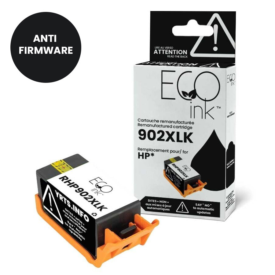 HP No.902XL T6M14AN Reman Black EcoInk YRTS