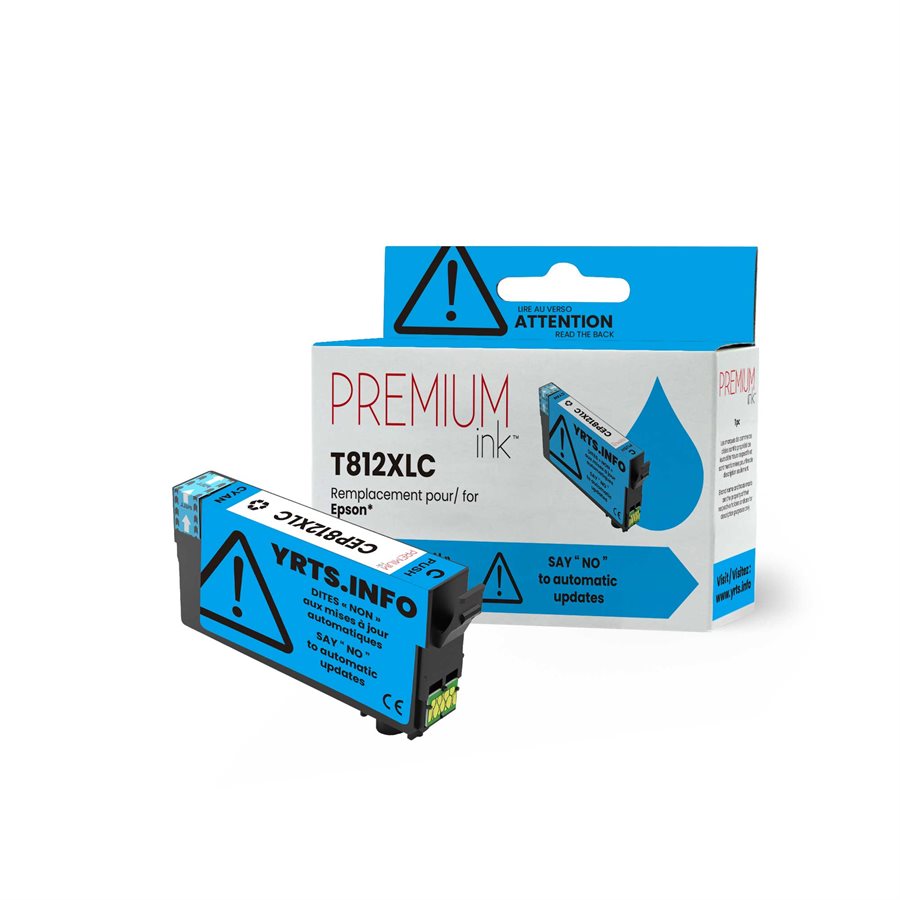 Epson T812XL220 Alternative Premium Ink YRTS Cyan