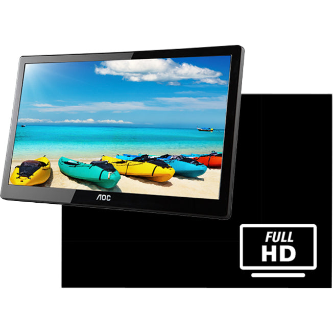 Moniteur LCD Full HD AOC I1659FWUX 16 pouces - 16:9 - Noir piano brillant