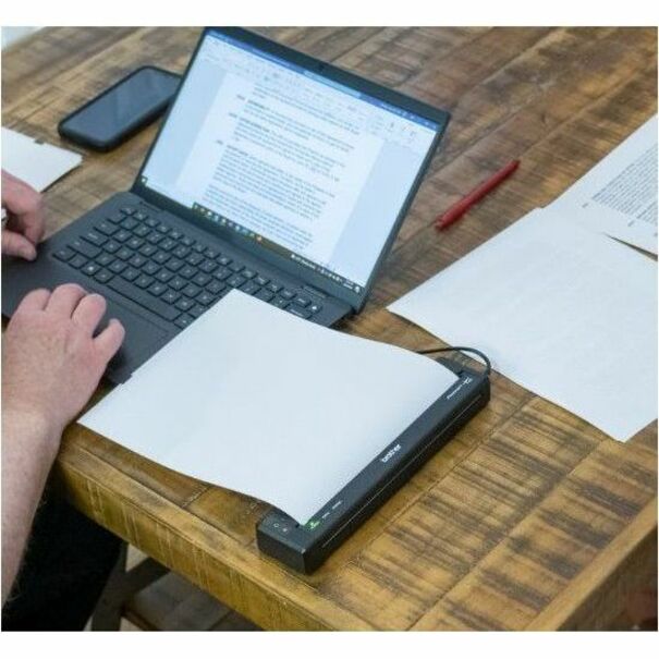 Brother PocketJet 8 Direct Thermal Printer - Portable - Plain Paper Print - USB - USB Host - Bluetooth - Wireless LAN