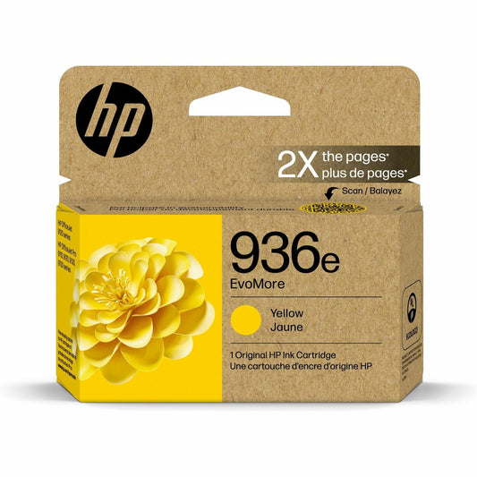 Cartouche d'encre jet d'encre HP EvoMore 936e d'origine à haut rendement - Jaune - 1 unité