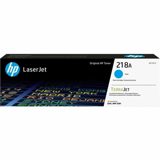 HP 218A Original Laser Toner Cartridge - Cyan - 1 Each