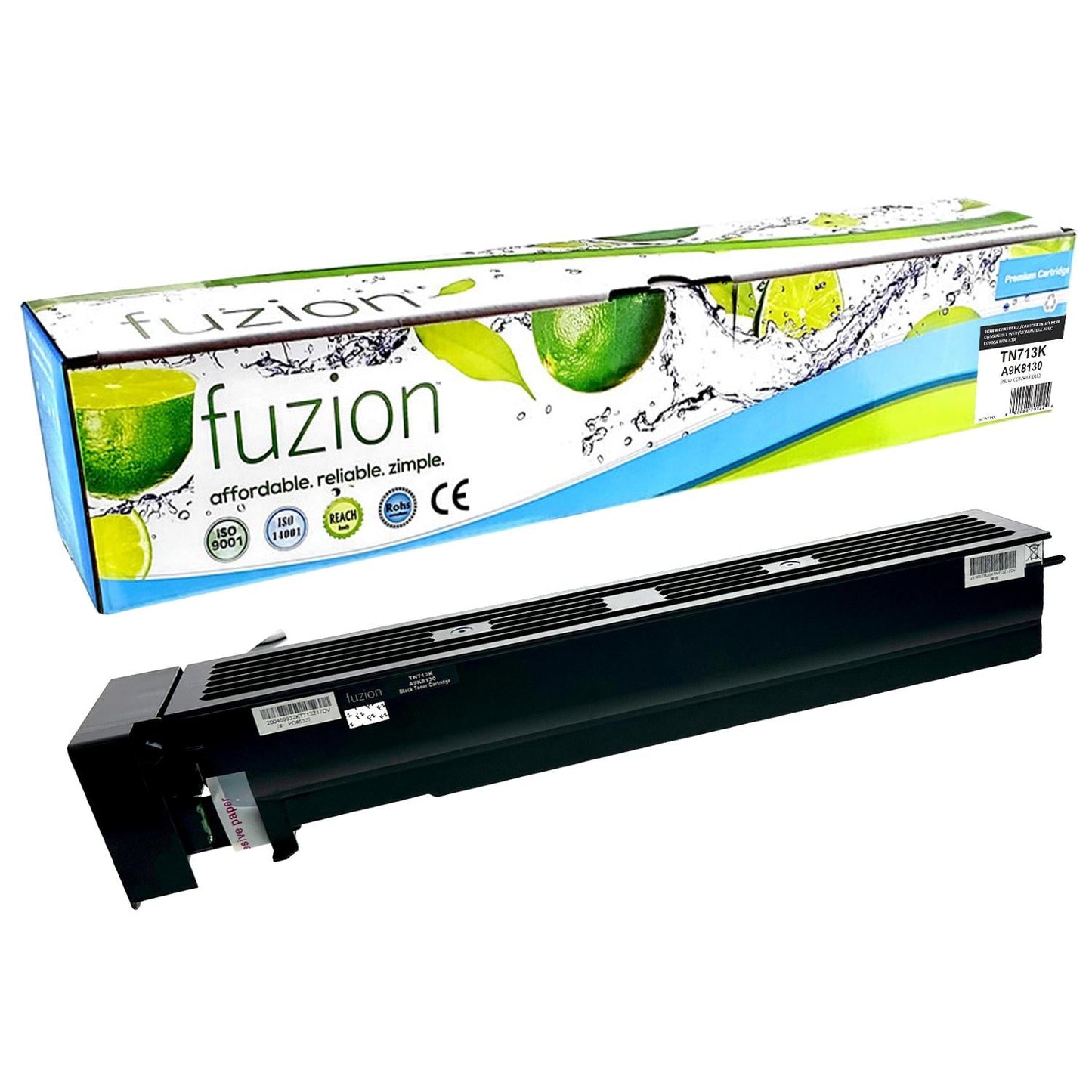 Fuzion Cartouche de toner compatible Konica Minolta TN-713K - Noir