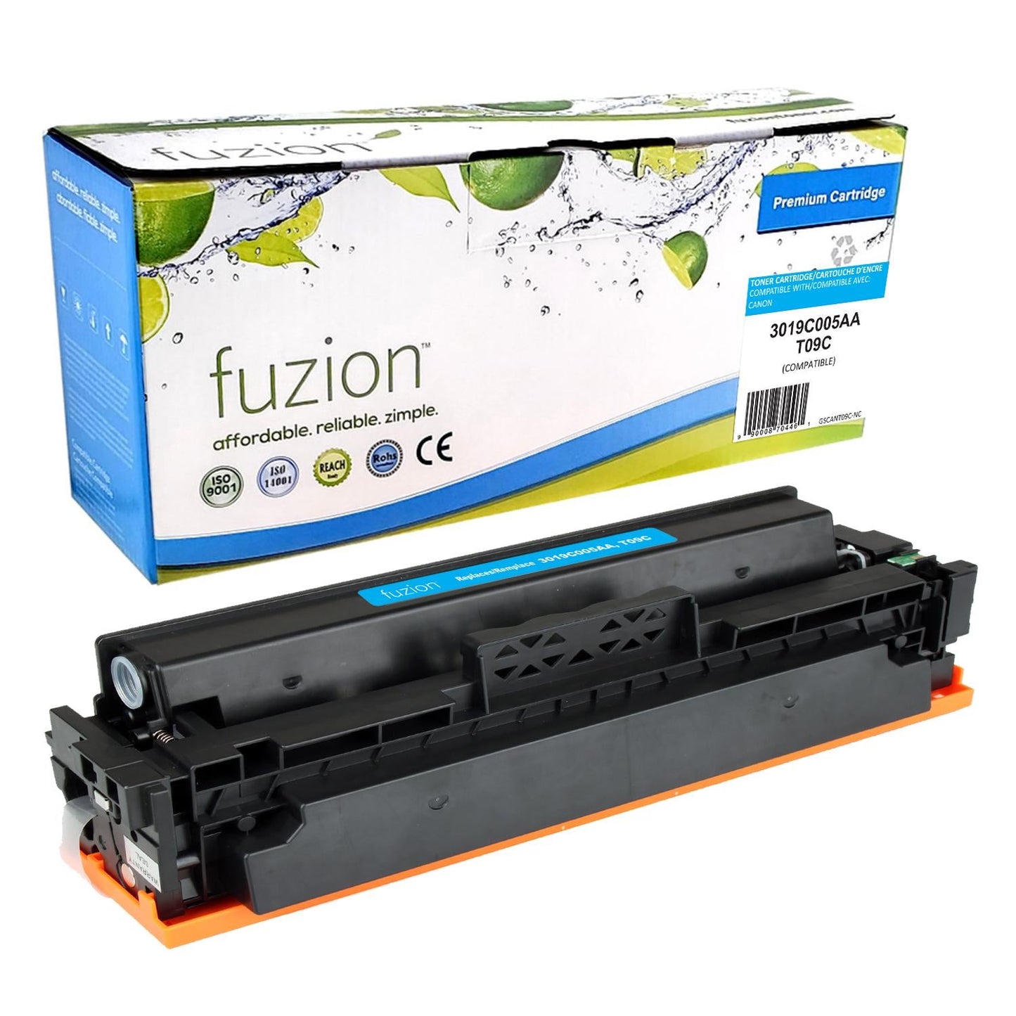 Fuzion Cartouche de toner compatible Canon 3019C005AA (T09C) - Cyan