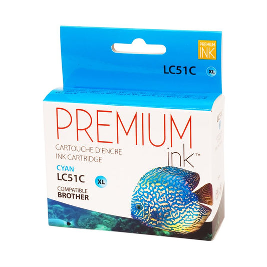 Brother LC51 XL Alternative Cyan Premium Ink