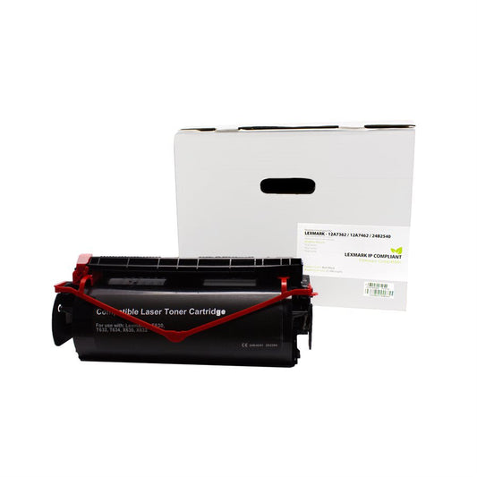 Cartouche de toner 21 000 ml, conforme aux normes Lexmark 12A7362, 12A7462, 24B2540
