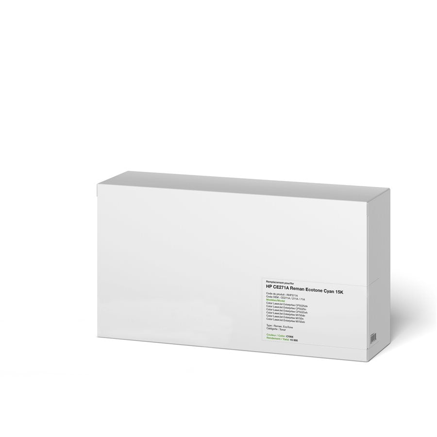 HP CE271A Reman White Box Cyan 15K