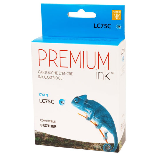 Brother LC75XL Alternative Cyan Premium Ink