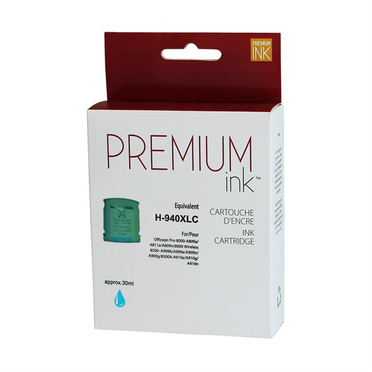 Cartouche d'encre cyan HP n° 940XL C4907A reconditionnée de qualité supérieure