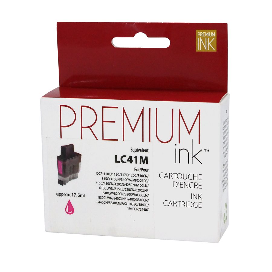 Brother LC41 Alternative Magenta Premium Ink