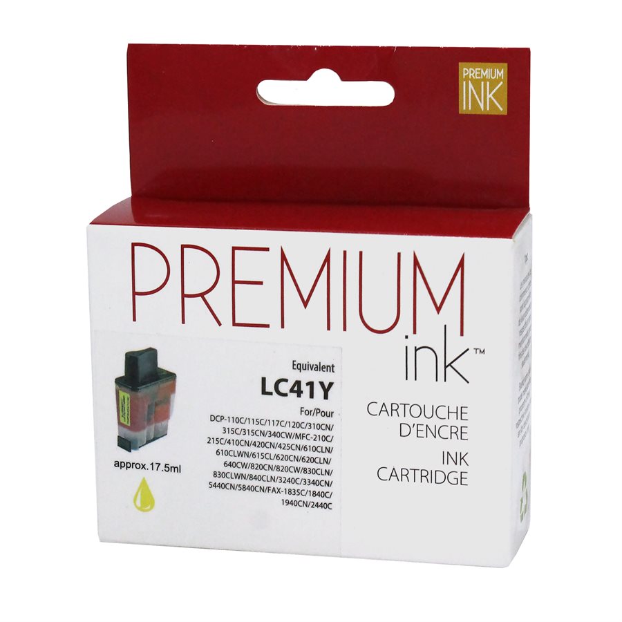 Brother LC41 Alternative Yellow Premium Ink