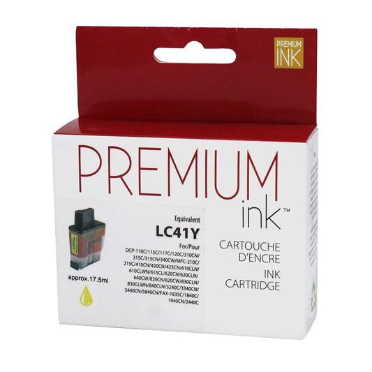 Brother LC41 Alternative Yellow Premium Ink