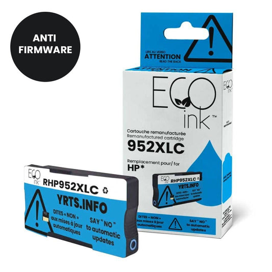 Cartouche d'encre Ecoink cyan HP n° 952XL L0S61AN reconditionnée, 1,6 k $