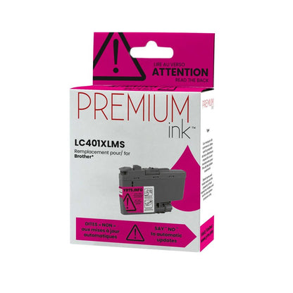 Brother LC401XLMS Alternative Premium Ink Dye Magenta 500 copies