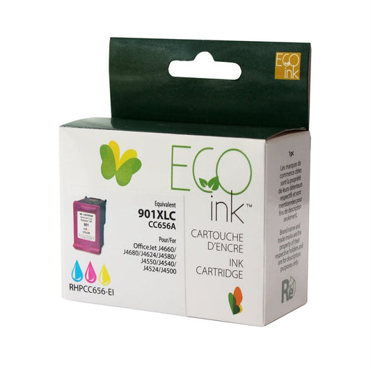 Encre couleur EcoInk reconditionnée HP n° 901XL CC656A