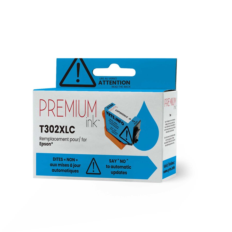 Encre alternative premium Epson T302XL220 YRTS cyan
