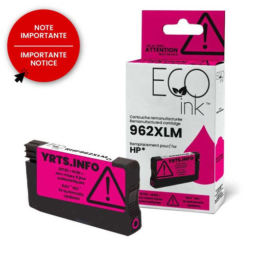 HP No.962XL 3JA01AN Reman Magenta EcoInk YRTS 1,6K