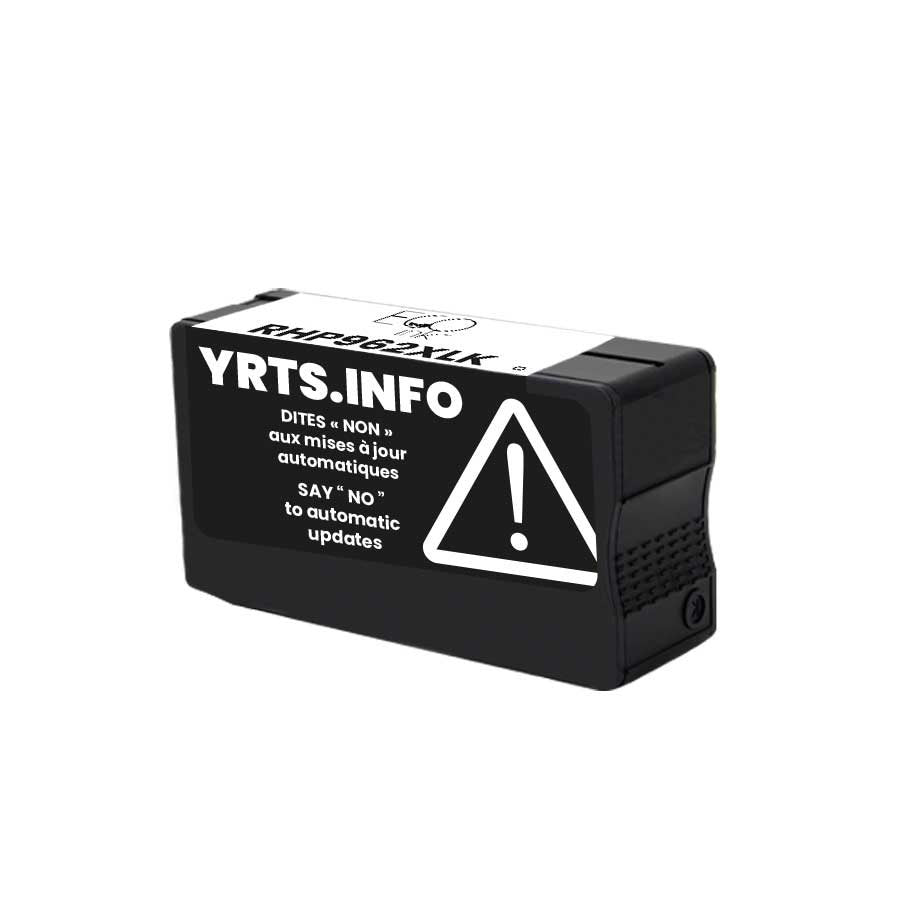 Cartouche d'encre noire EcoInk HP n° 962XL 3JA03AN reconditionnée YRTS 2K