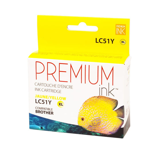 Brother LC51 XL Alternative Yellow  Premium Ink