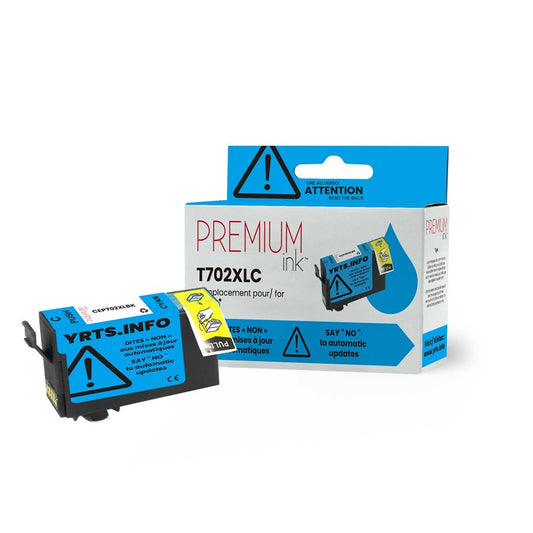 Epson T702XL Alternative Premium Ink YRTS Cyan 950 pages