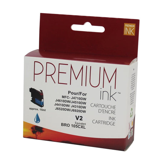 Brother LC105CS Cyan Alternative Premium Ink 1.2K