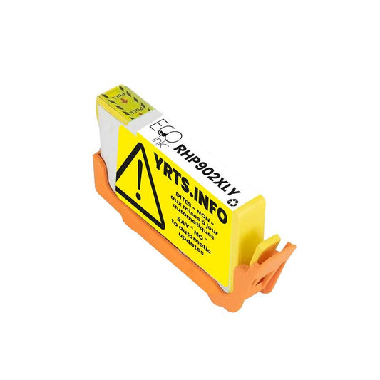 Cartouche d'encre EcoInk jaune reconditionnée HP n° 902XL T6M10AN (année de construction : 2019)