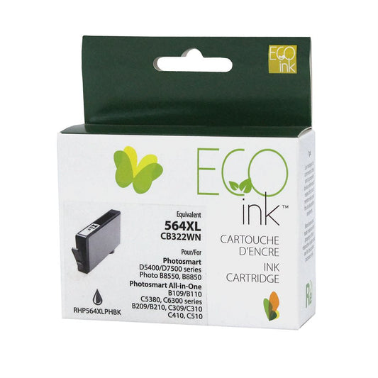 Encre photo noire EcoInk HP n° 564XL CB322 reconditionnée