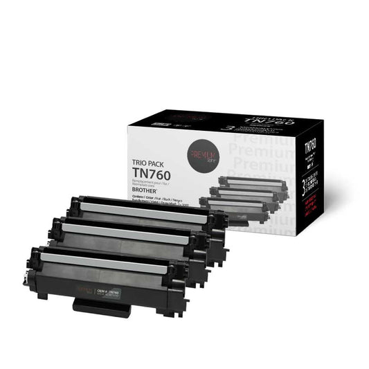 Brother TN760 Toner Alternative Premium Tone Trio Pack 3K