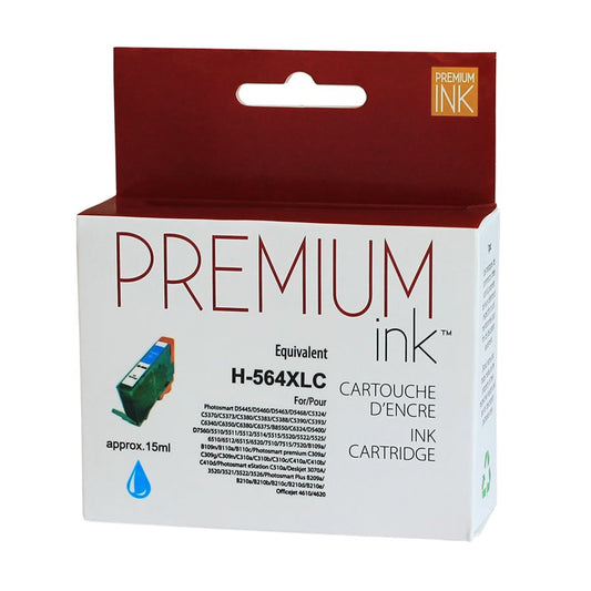 Encre cyan alternative HP n° 564XL CN685WN/CB323 de qualité supérieure
