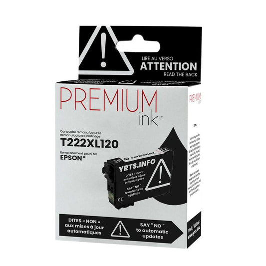 Encre noire premium alternative Epson T222XL120, 550 exemplaires