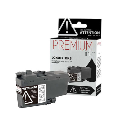 Brother LC401XLBKS Alternative Premium Ink Dye Black 500 copies