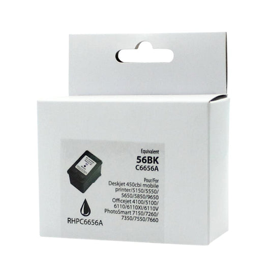 Boîte neutre noire reconditionnée HP n° 56 C6656A