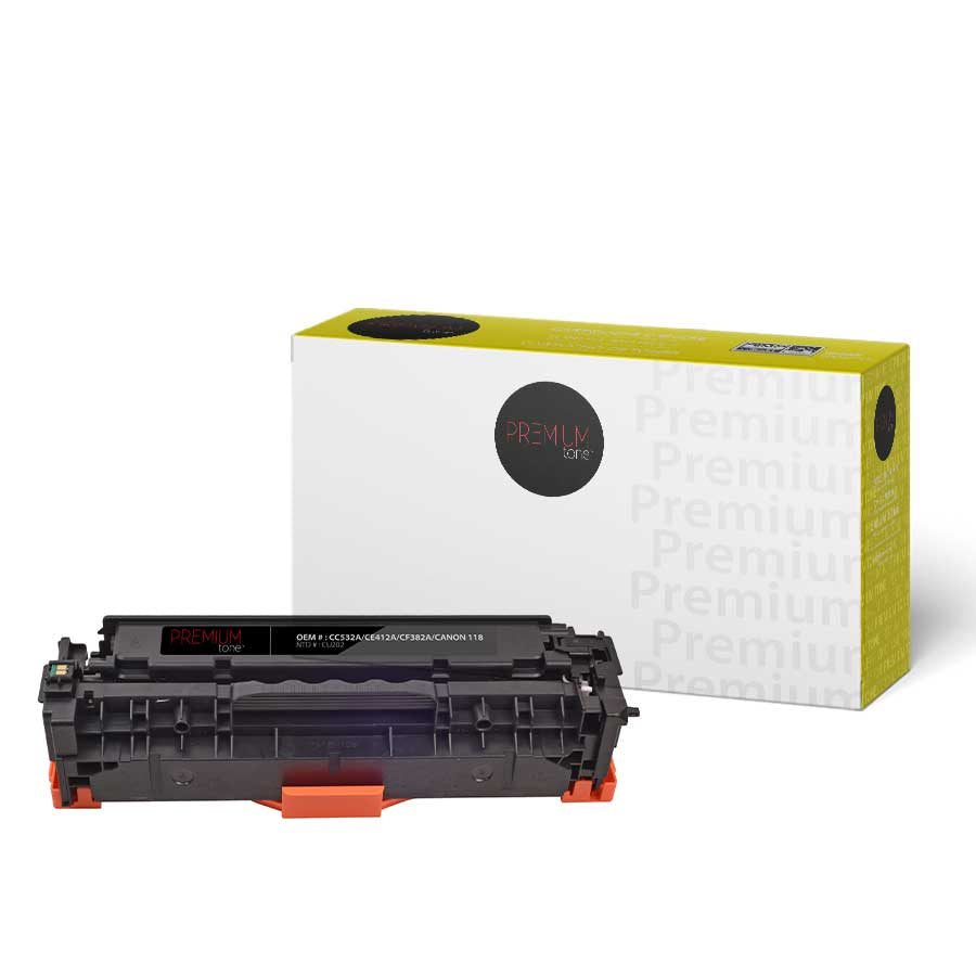 Cartouche d'encre jaune premium HP CC532A/CE412A/CF382A/Canon 118 OP 2.8