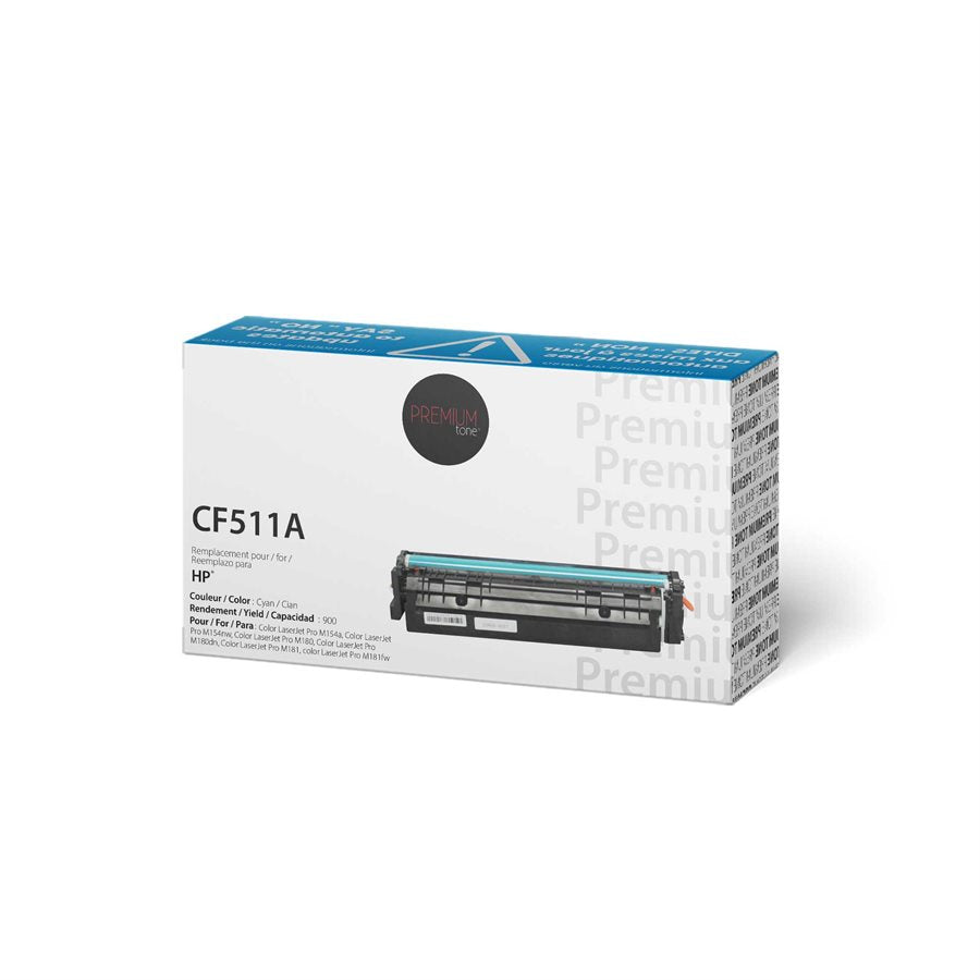 Cartouche d'encre alternative premium HP CF511A (204A) cyan, 900 pages