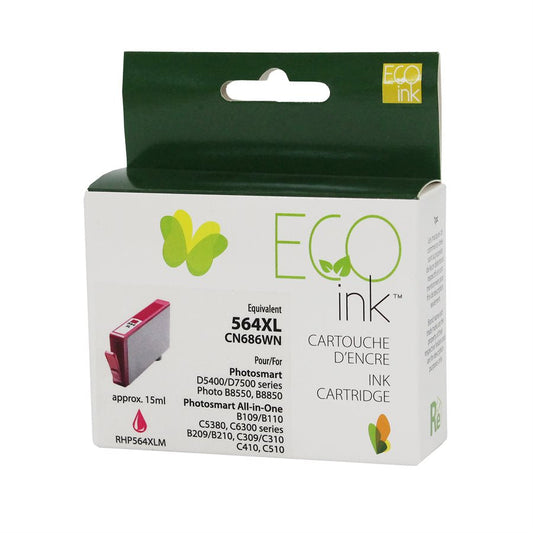 Cartouche d'encre Eco Ink magenta reconditionnée HP n° 564XL CN686WN/CB324