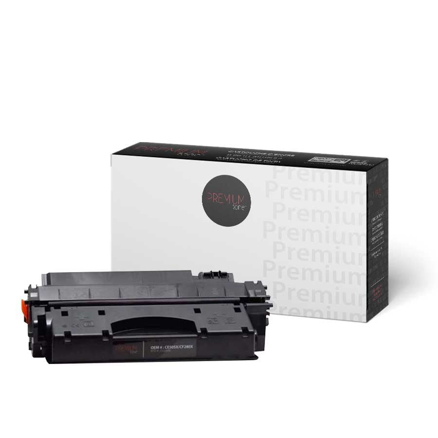 Cartouche d'encre alternative Premium Tone 6,5 k pour HP CE505X/CF280X / Canon 119II